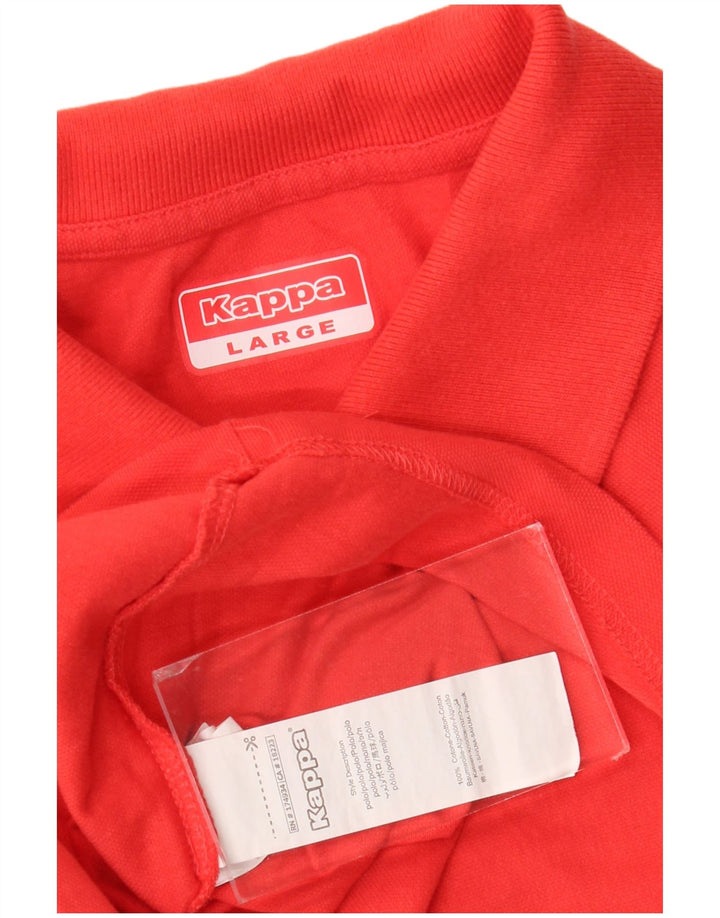 Polo Kappa Uomo Large Rossa In Cotone