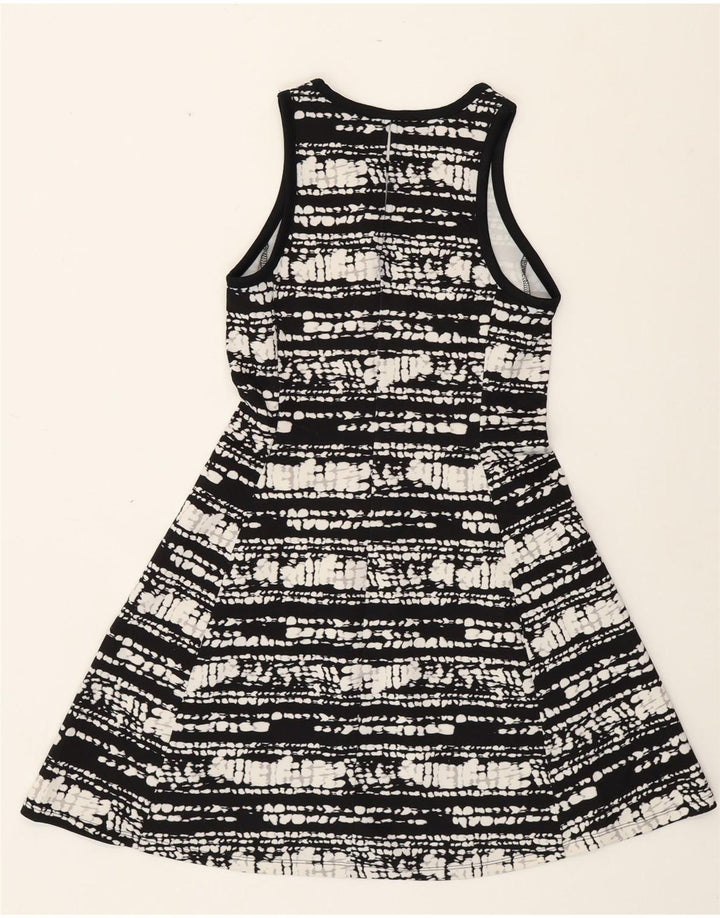 MOSSIMO Abito da donna senza maniche a trapezio UK 10 Piccolo nero screziato