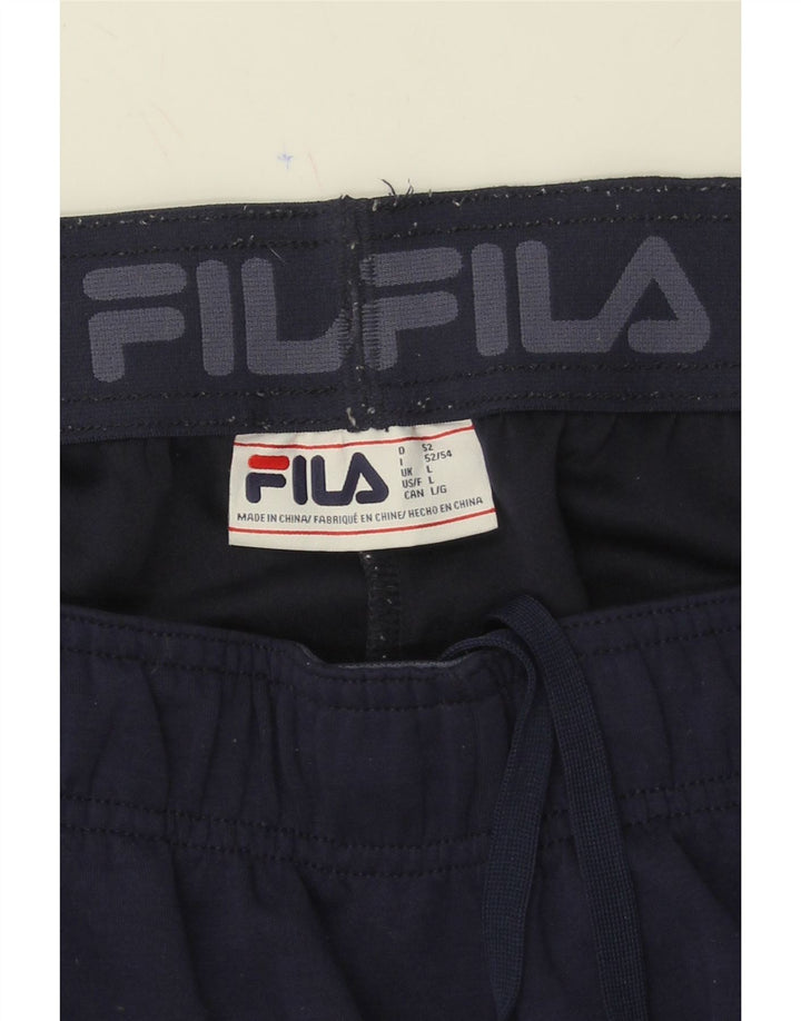 FILA Mens Tracksuit Trousers Large  Navy Blue Polyester Vintage Fila and Second-Hand Fila from Messina Hembry 