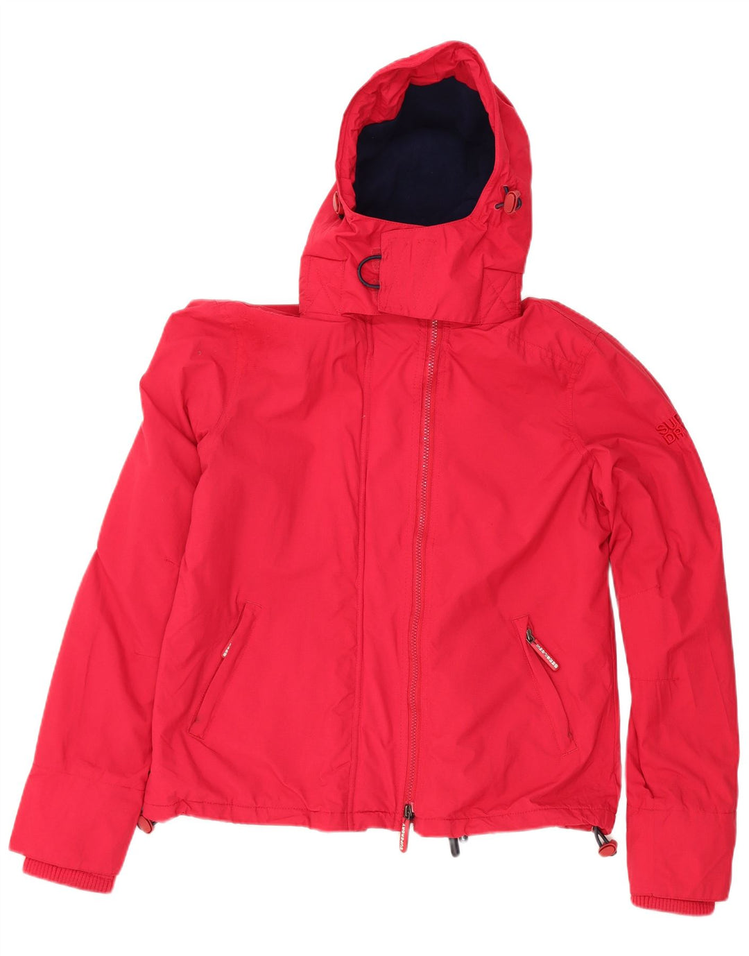 Giacca a vento con cappuccio da donna Superdry Windcheater UK 16 Large Rossa