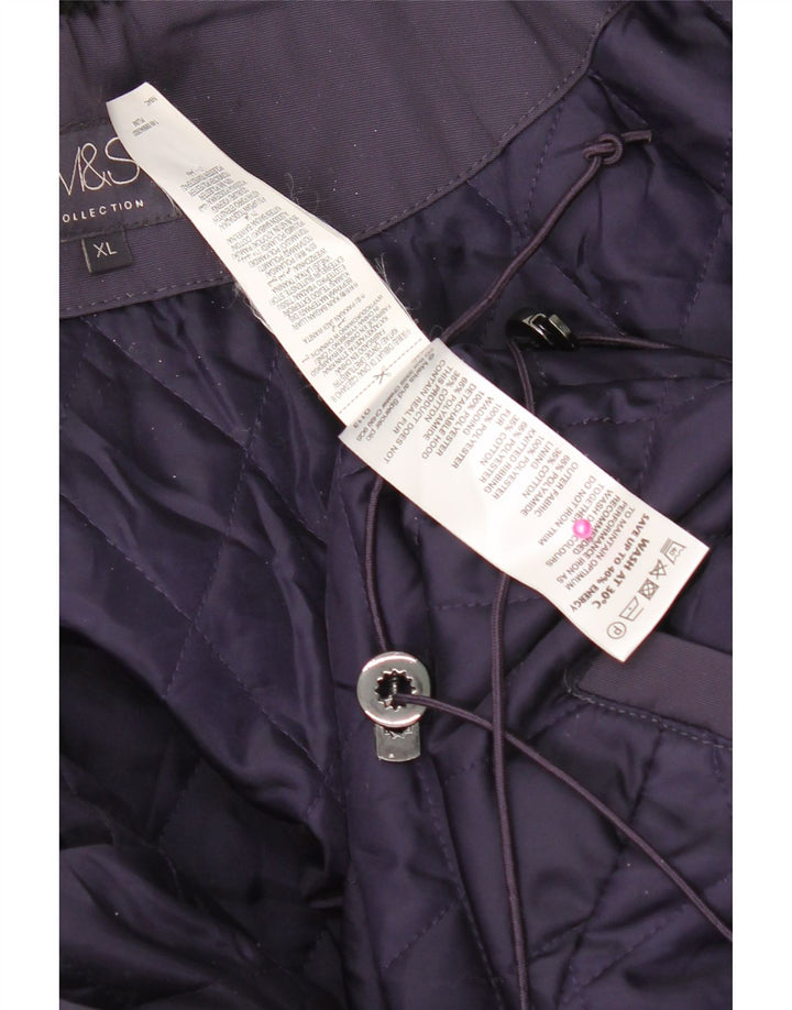 Cappotto imbottito da donna Marks & Spencer UK 18 XL viola poliammide