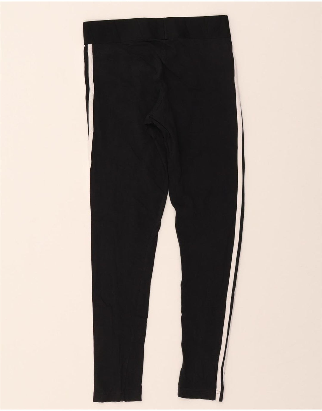 ADIDAS Womens Leggings UK 8/10 Small  Black Cotton Vintage Adidas and Second-Hand Adidas from Messina Hembry 