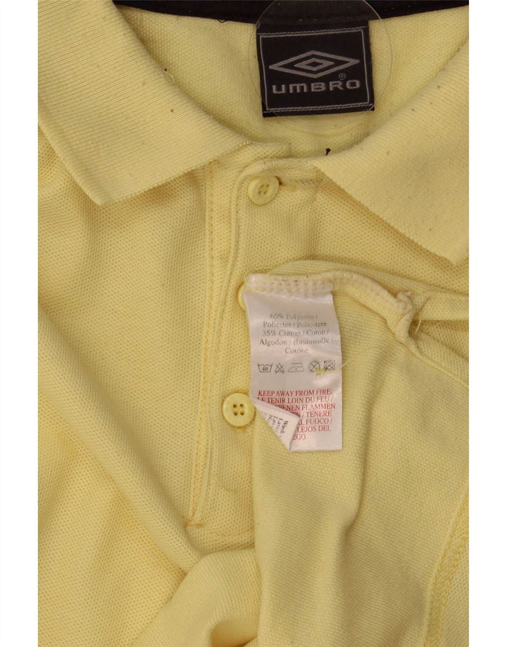 Polo da uomo Umbro XL in poliestere giallo