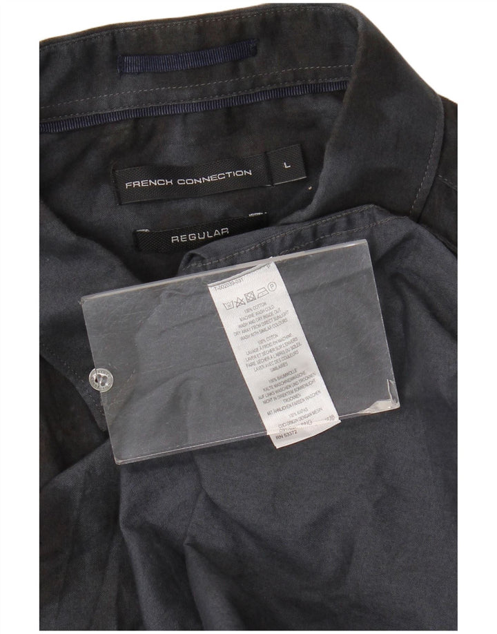 Camicia da uomo dalla vestibilità regolare di French Connection, grande cotone floreale blu navy