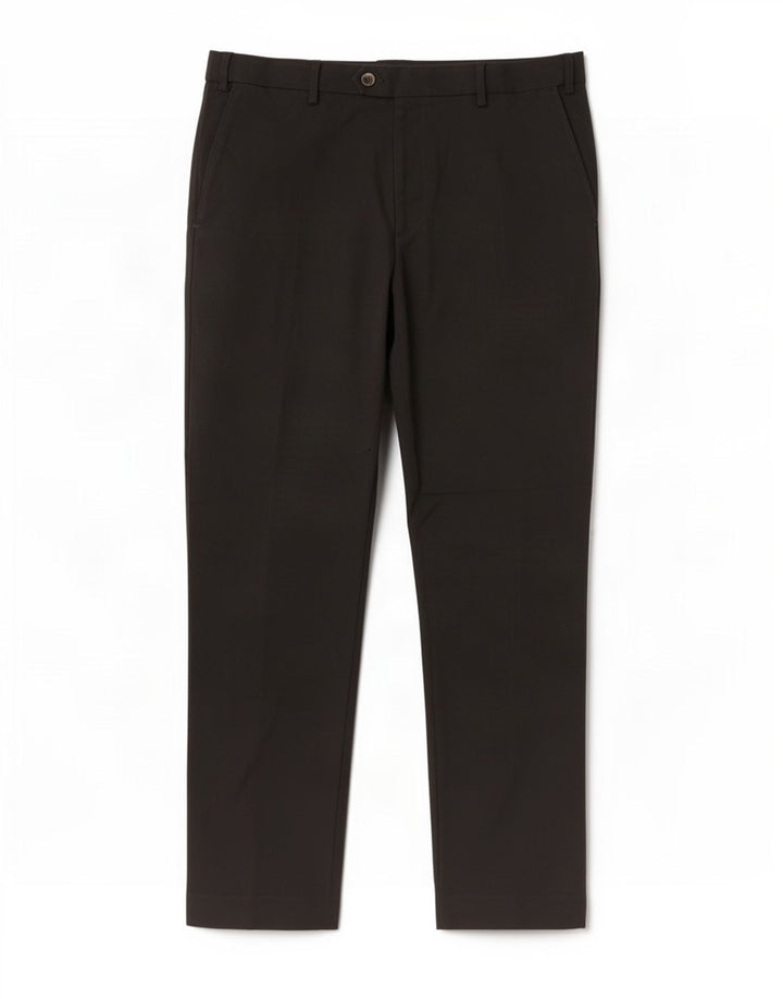 Pantaloni da abito regolari dritti da uomo Marks & Spencer W36 L31 poliestere nero