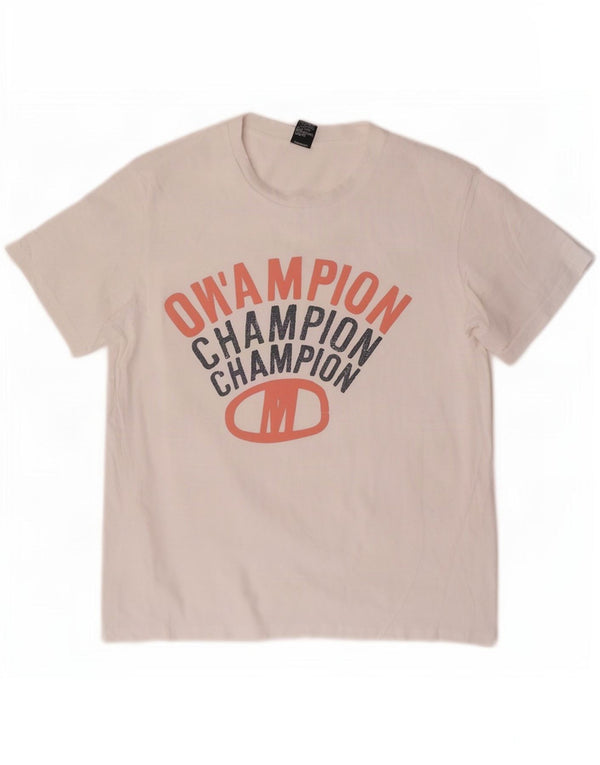 T-shirt grafica da uomo Champion Top bianco medio