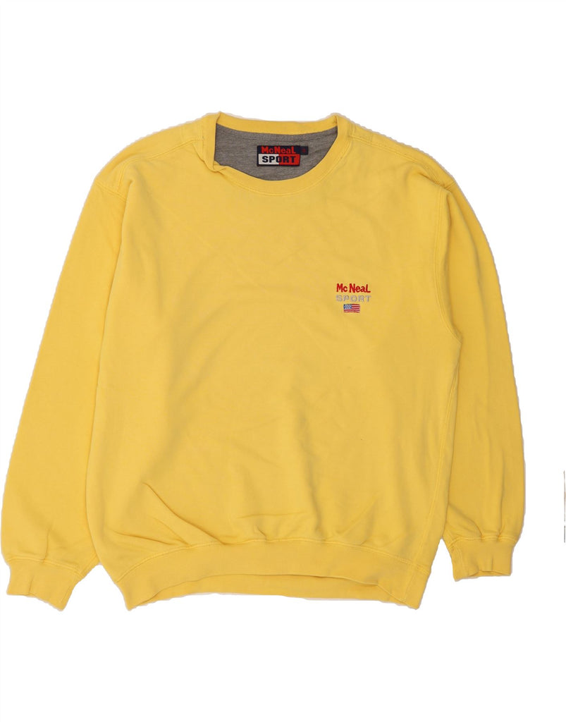 MC NEAL Mens Sweatshirt Jumper Medium Yellow Cotton Vintage MC Neal and Second-Hand MC Neal from Messina Hembry 