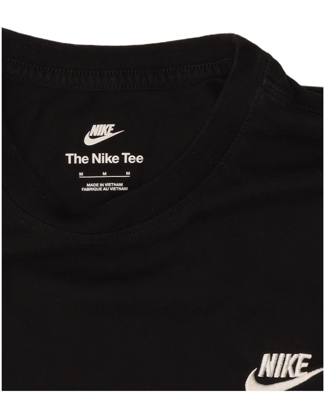 NIKE Mens T-Shirt Top Medium Black Cotton
