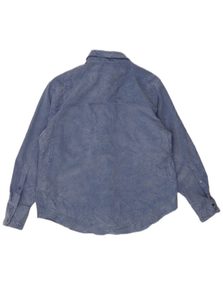 Camicia in pile da donna Zara UK 14 Poliestere tie dye blu medio