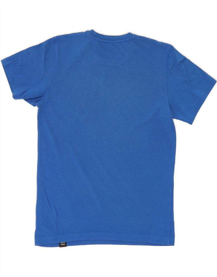 ADIDAS Mens Graphic T-Shirt Top Small Blue Cotton Vintage Adidas and Second-Hand Adidas from Messina Hembry 