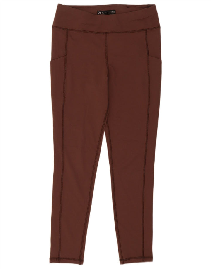 Leggings Zara da donna medi W28 L29 viscosa marrone