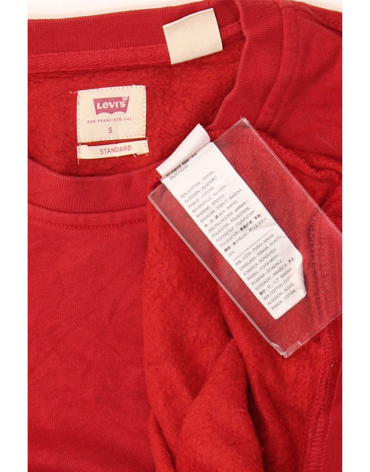 Levi's Uomo Standard Felpa Maglione Piccolo Rosso Cotone