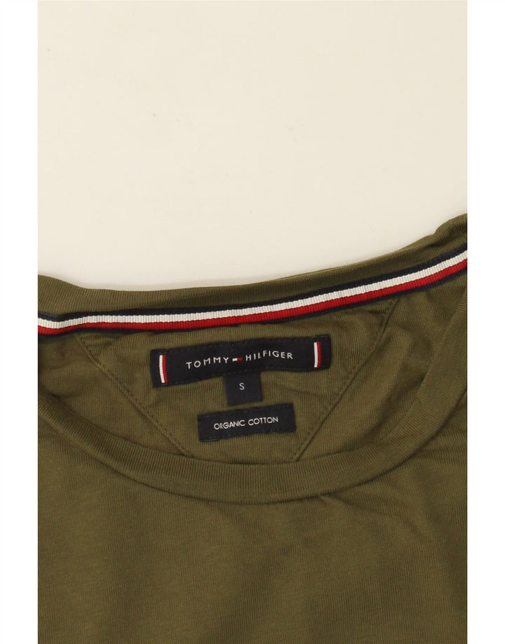 TOMMY HILFIGER T-shirt grafica da uomo Top piccola in cotone kaki