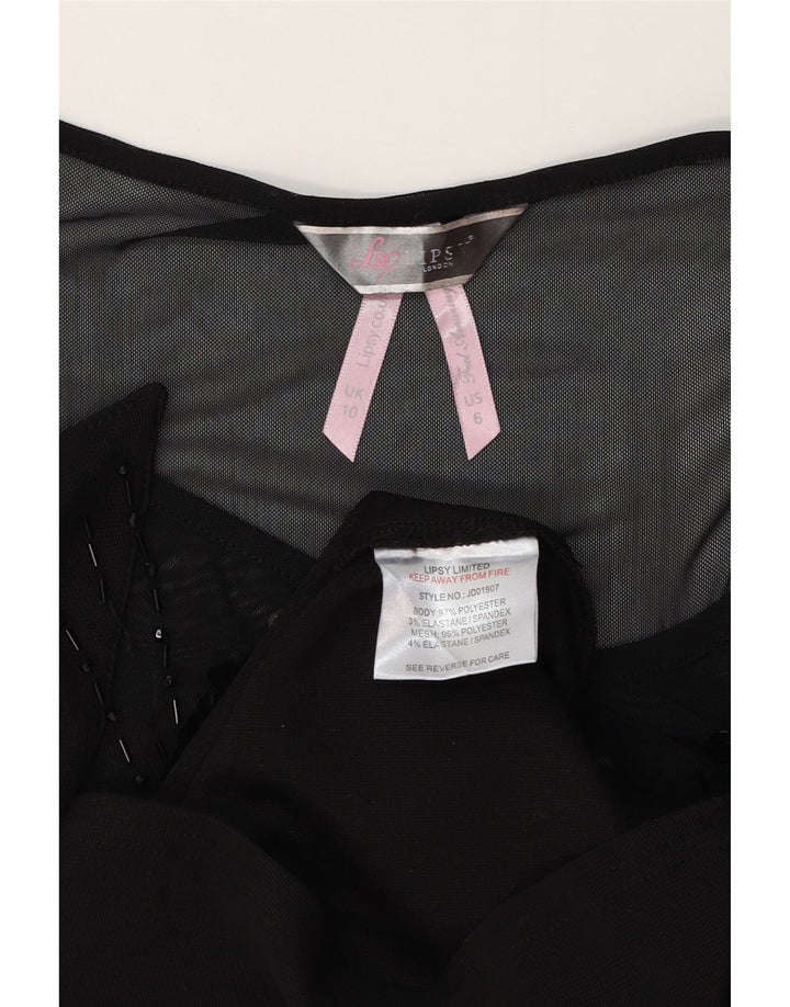 Abito aderente da donna Lipsy UK 10 piccolo poliestere nero