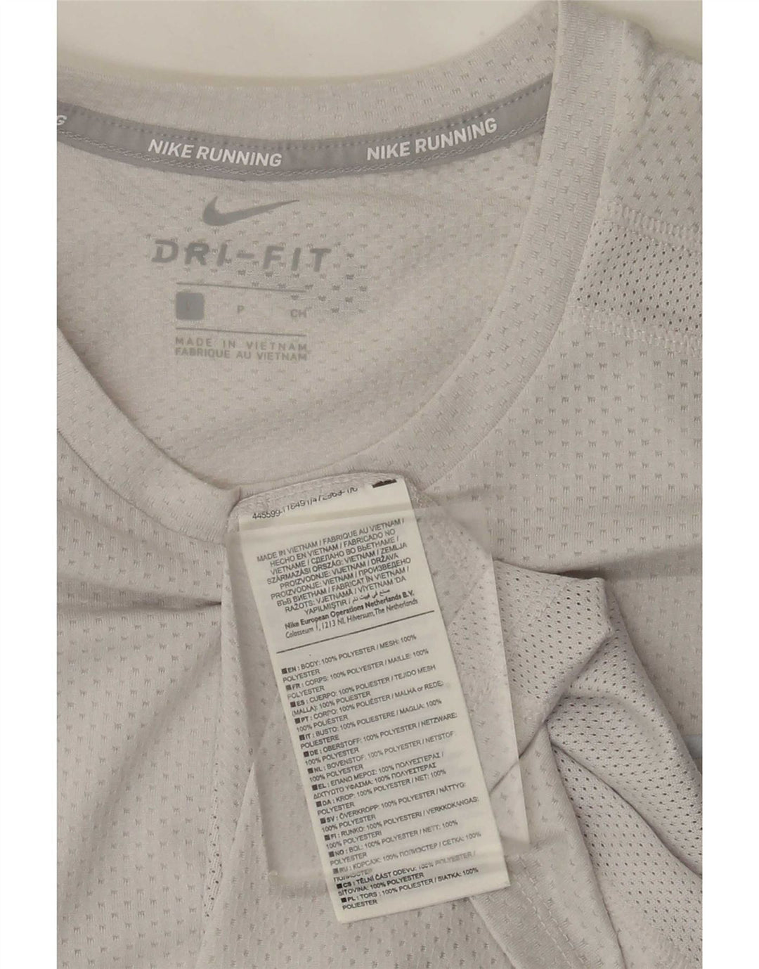 Nike T-Shirt Dri Fit da Uomo Top Piccolo Grigio Poliestere