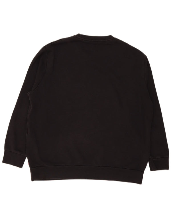 Felpa Levi's da uomo con vestibilità grafica standard, maglione XL, cotone nero