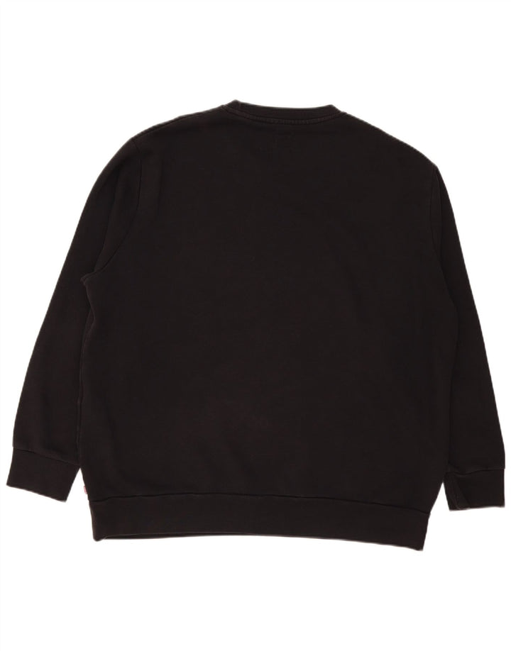 Felpa Levi's da uomo con vestibilità grafica standard, maglione XL, cotone nero
