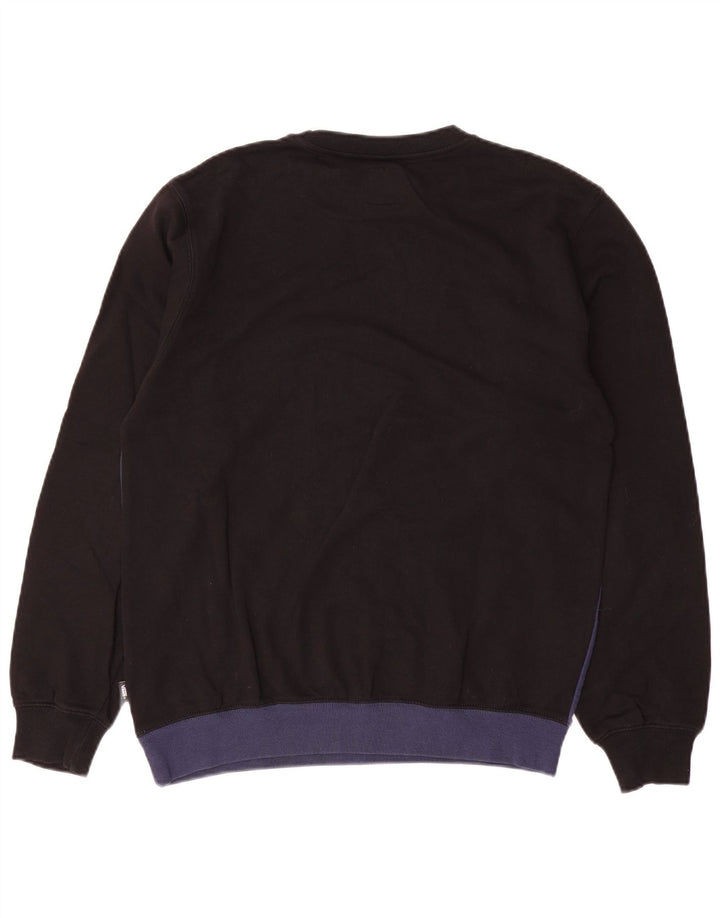 Felpa da uomo Vans, maglione piccolo, colore nero, in cotone color block