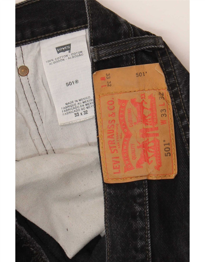 Levi's Uomo 501 Jeans dritti W33 L32 Cotone Nero