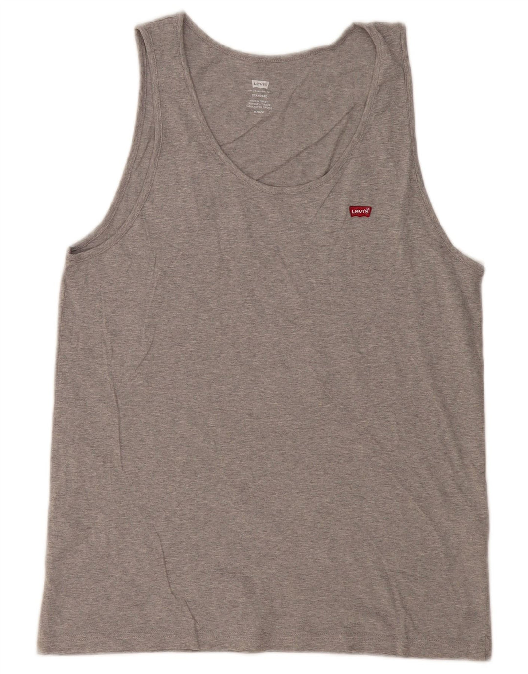 Canotta standard da uomo Levi's in cotone chiazzato grigio medio