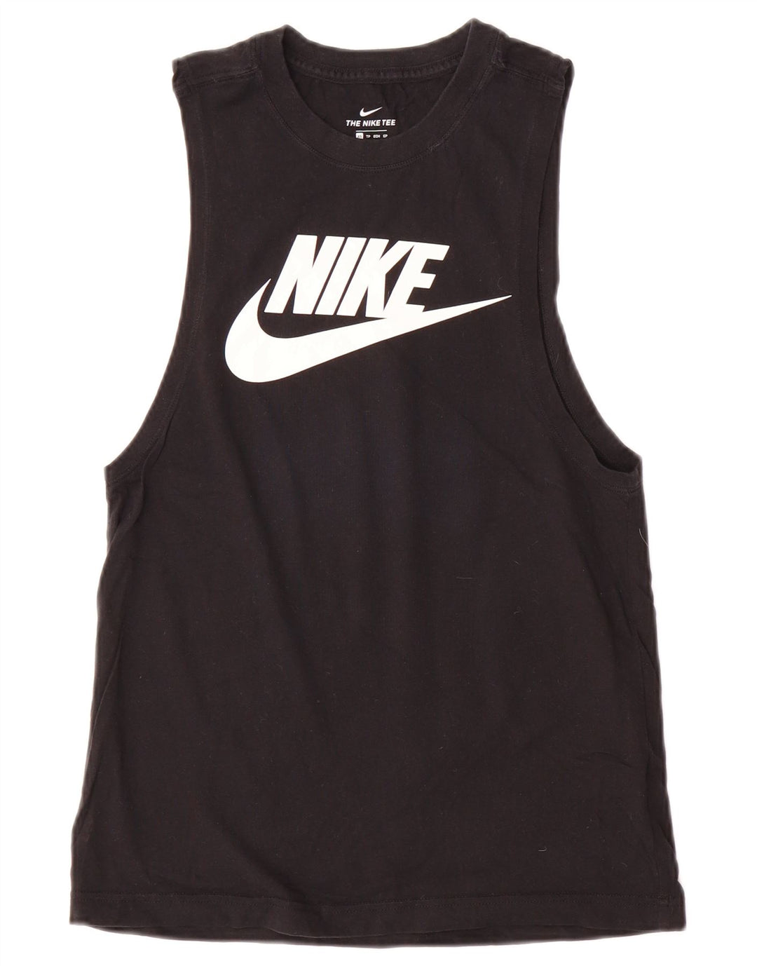 NIKE Mens Graphic Vest Top XS Black Cotton
