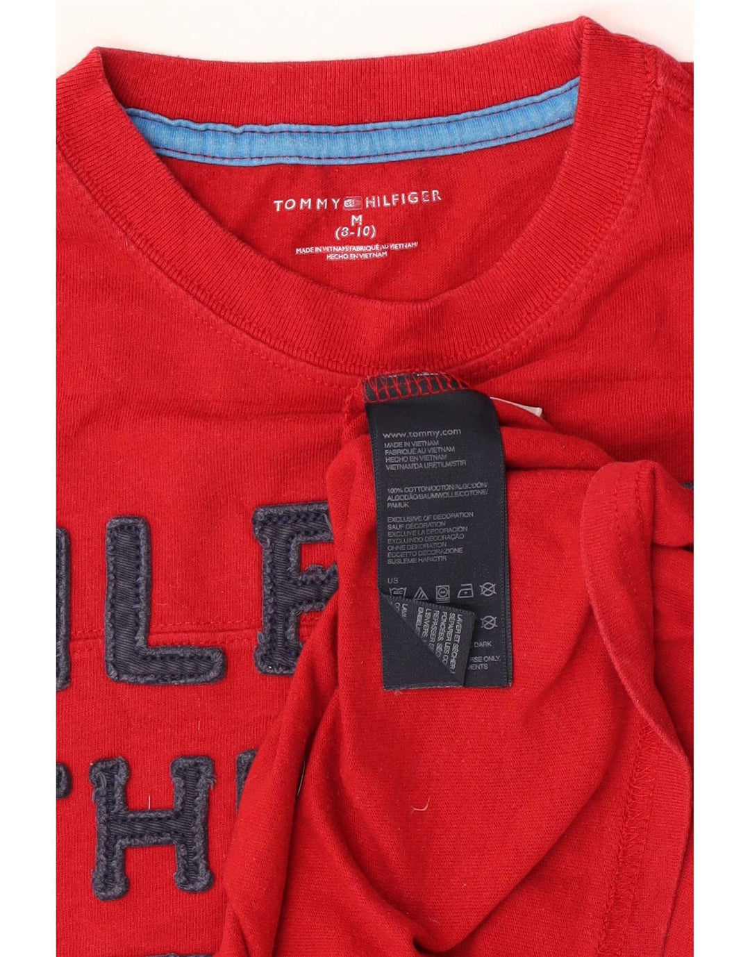Tommy Hilfiger Maglietta grafica da ragazzo a manica lunga 8-9 anni Rosso medio