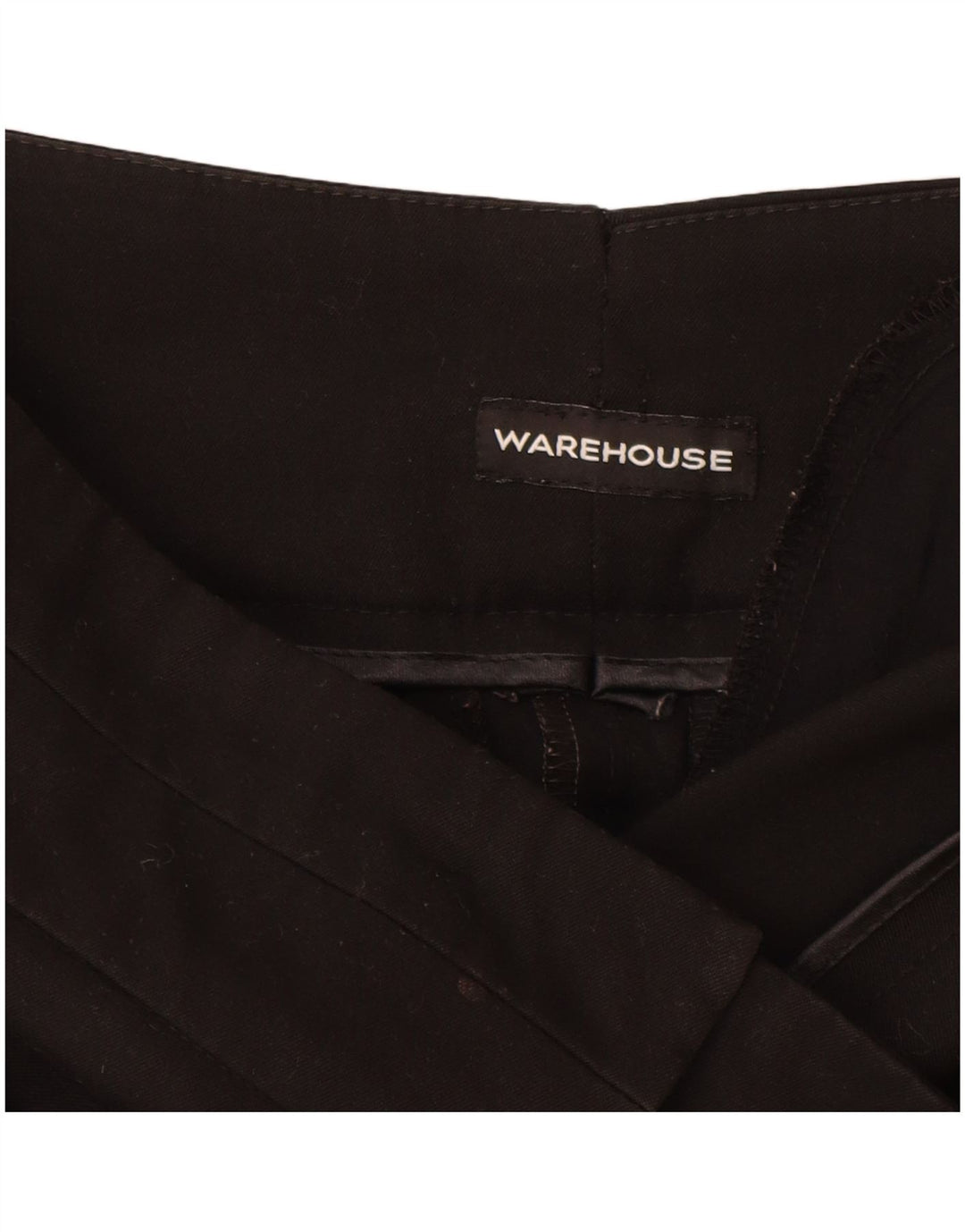 Pantaloni casual da donna Warehouse UK 10 piccoli W28 L30 poliestere nero