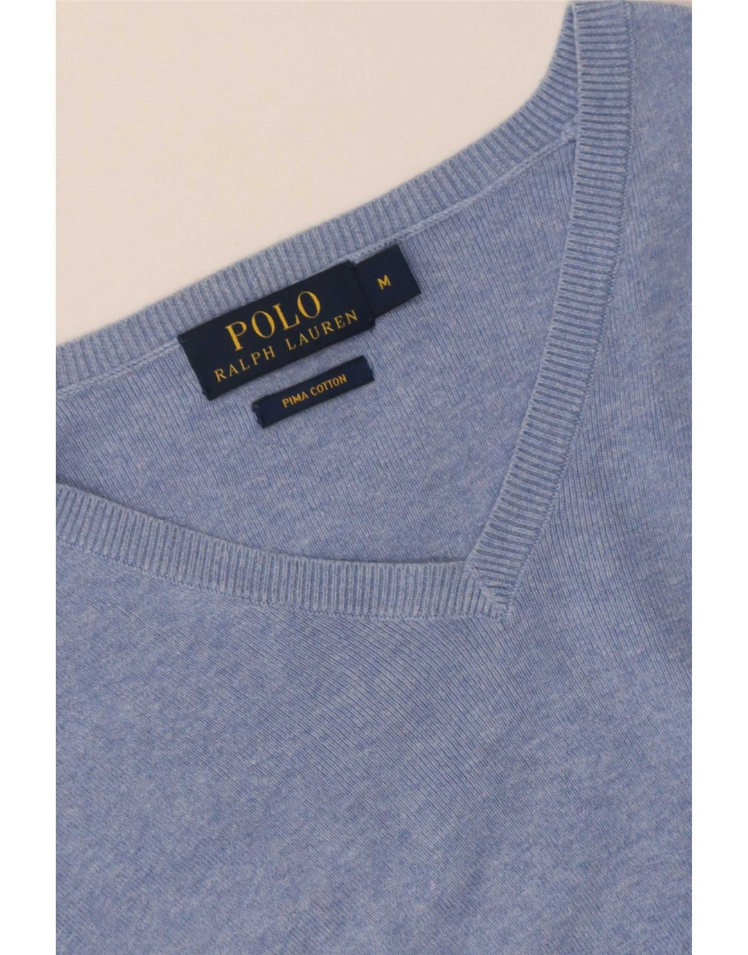 Maglione maglione con scollo a V da uomo Polo Ralph Lauren Blu medio