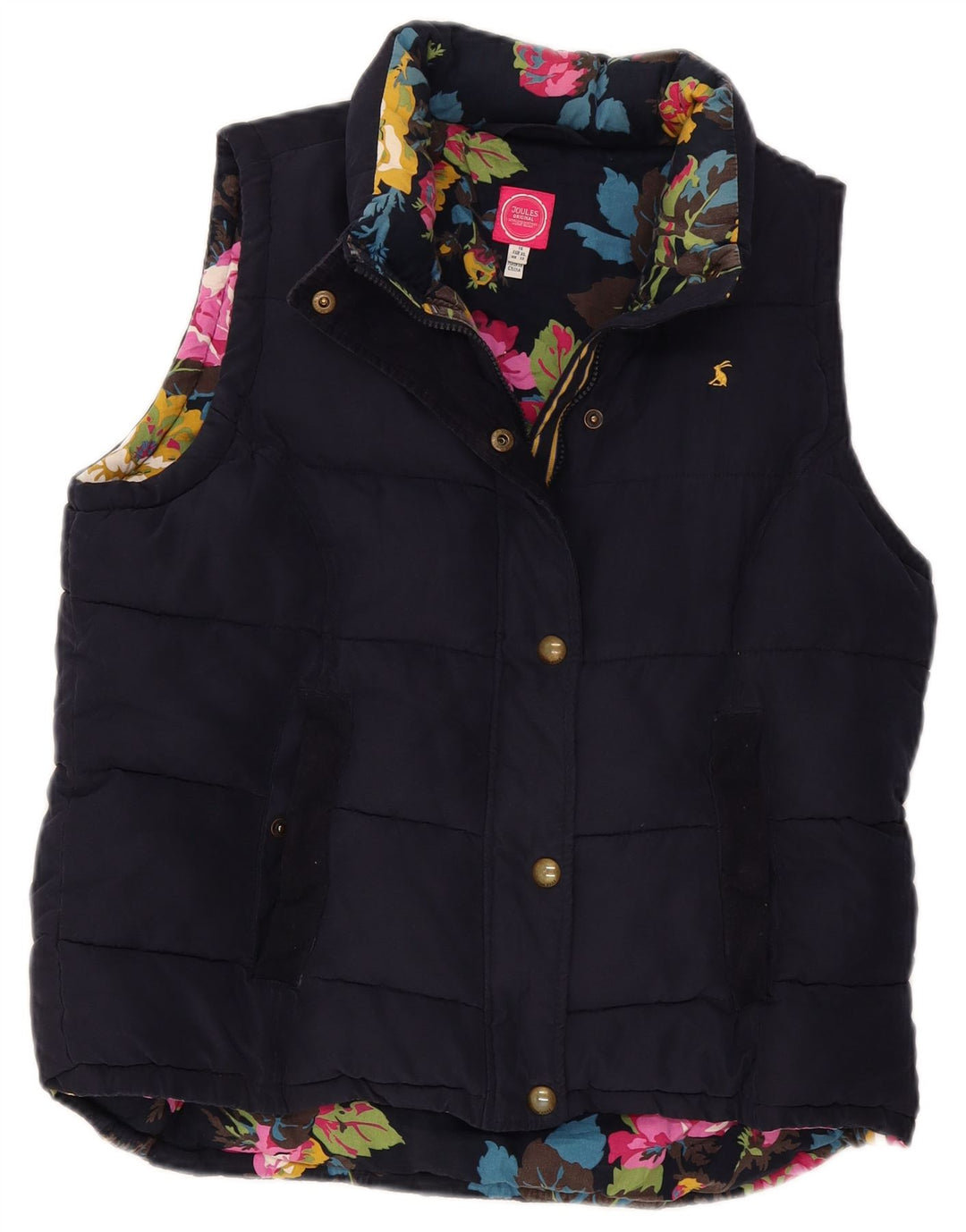 Gilet imbottito da donna Joules UK 18 XL poliestere blu navy
