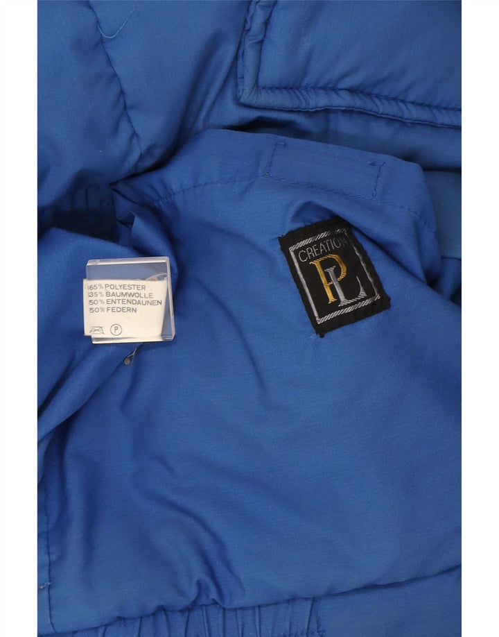 Creation Giacca imbottita con cappuccio da uomo IT 50 Large Blu Poliestere