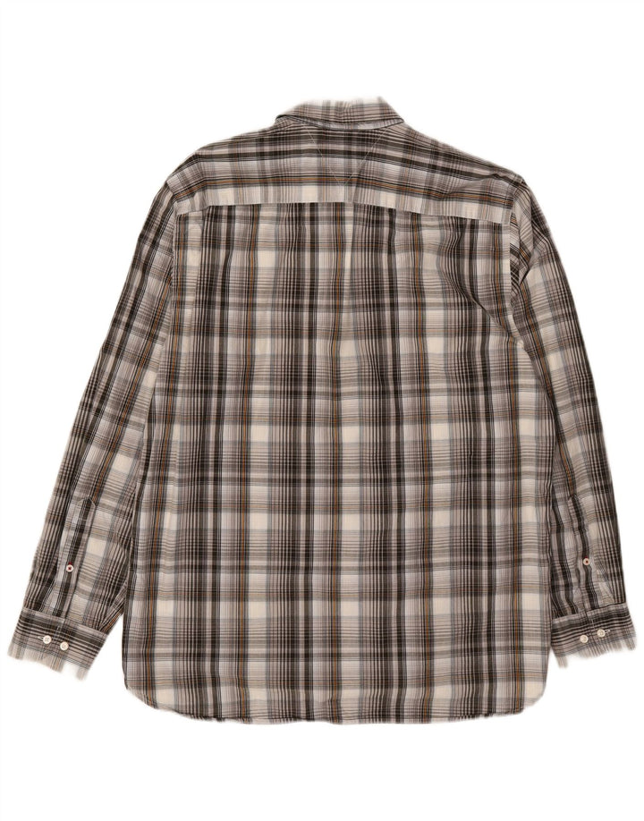 Camicia da uomo Regular Fit Tommy Hilfiger XL in cotone a quadri grigi