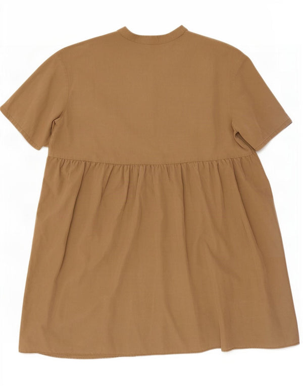 Abito a strati oversize da donna Zara UK 6 XS Lyocell beige