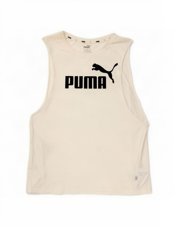 Canotta grafica oversize da donna Puma UK 6 XS cotone bianco
