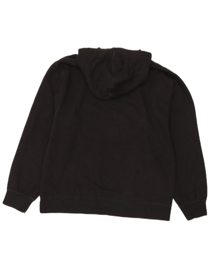 Felpa con cappuccio grafica da uomo Vans grande in cotone nero