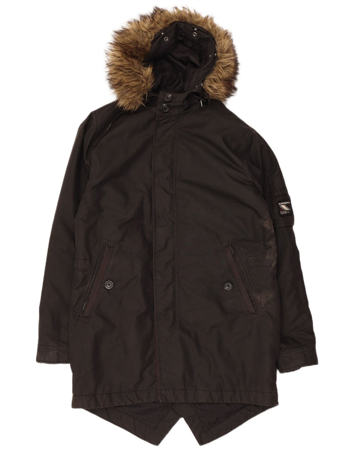 Giacca parka da uomo con cappuccio Superdry UK 38 medio kaki