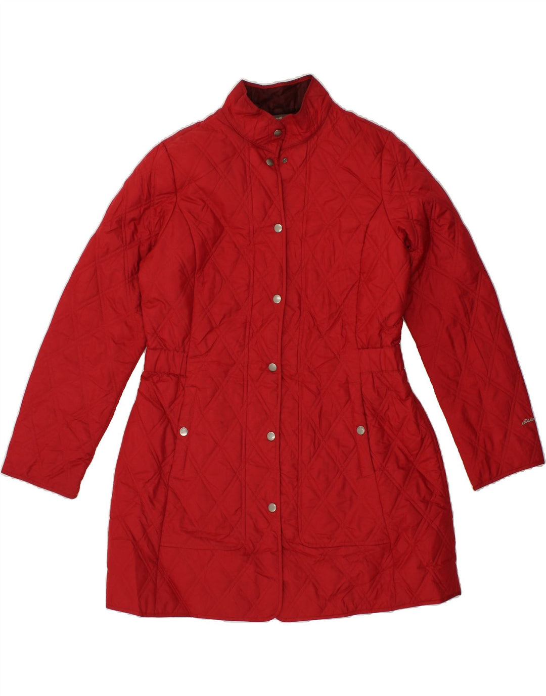 EDDIE BAUER Womens Quilted Overcoat UK 16 Large Red Vintage Eddie Bauer and Second-Hand Eddie Bauer from Messina Hembry 