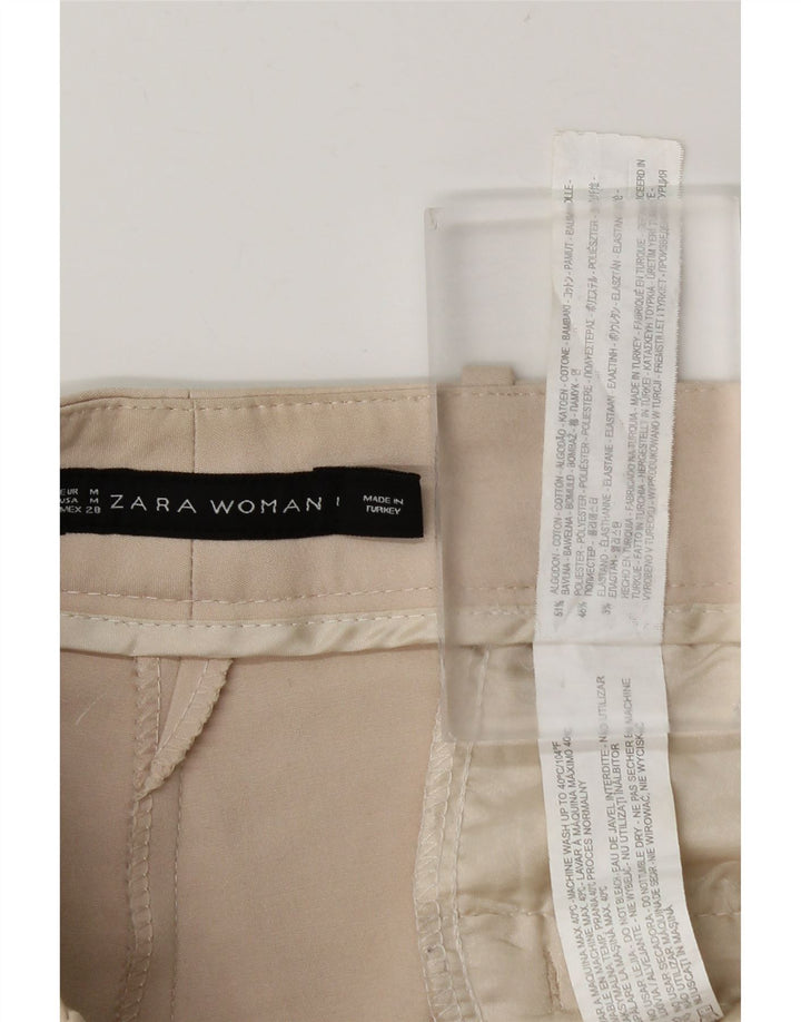 Pantaloni chino slim da donna Zara medi W28 L26 in cotone beige