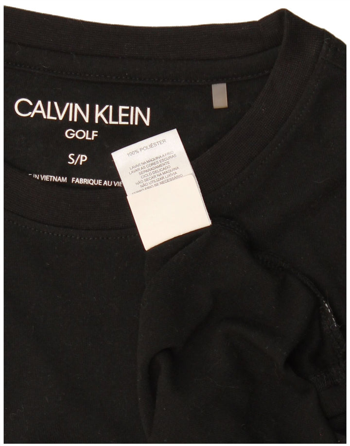 CALVIN KLEIN T-shirt da golf da uomo Top Small Nero Poliestere