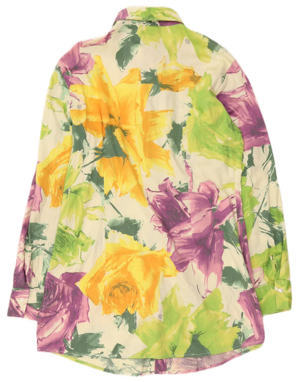 Abito camicia da donna Naracamicie UK 16 Grande floreale multicolore