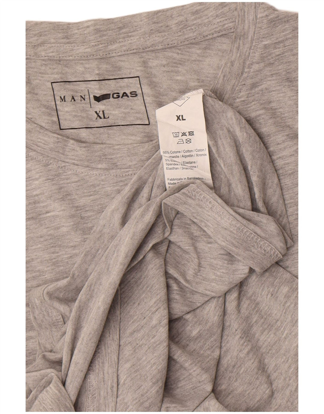 T-shirt da uomo Gas Top XL in cotone grigio