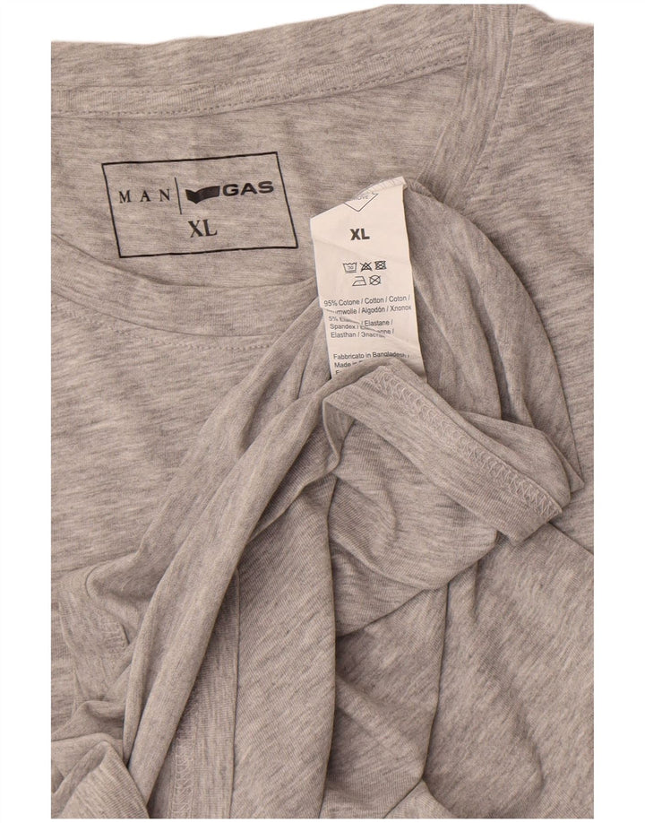 T-shirt da uomo Gas Top XL in cotone grigio