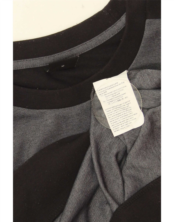 Hugo Boss Felpa grafica da uomo Maglione Cotone color block grigio medio