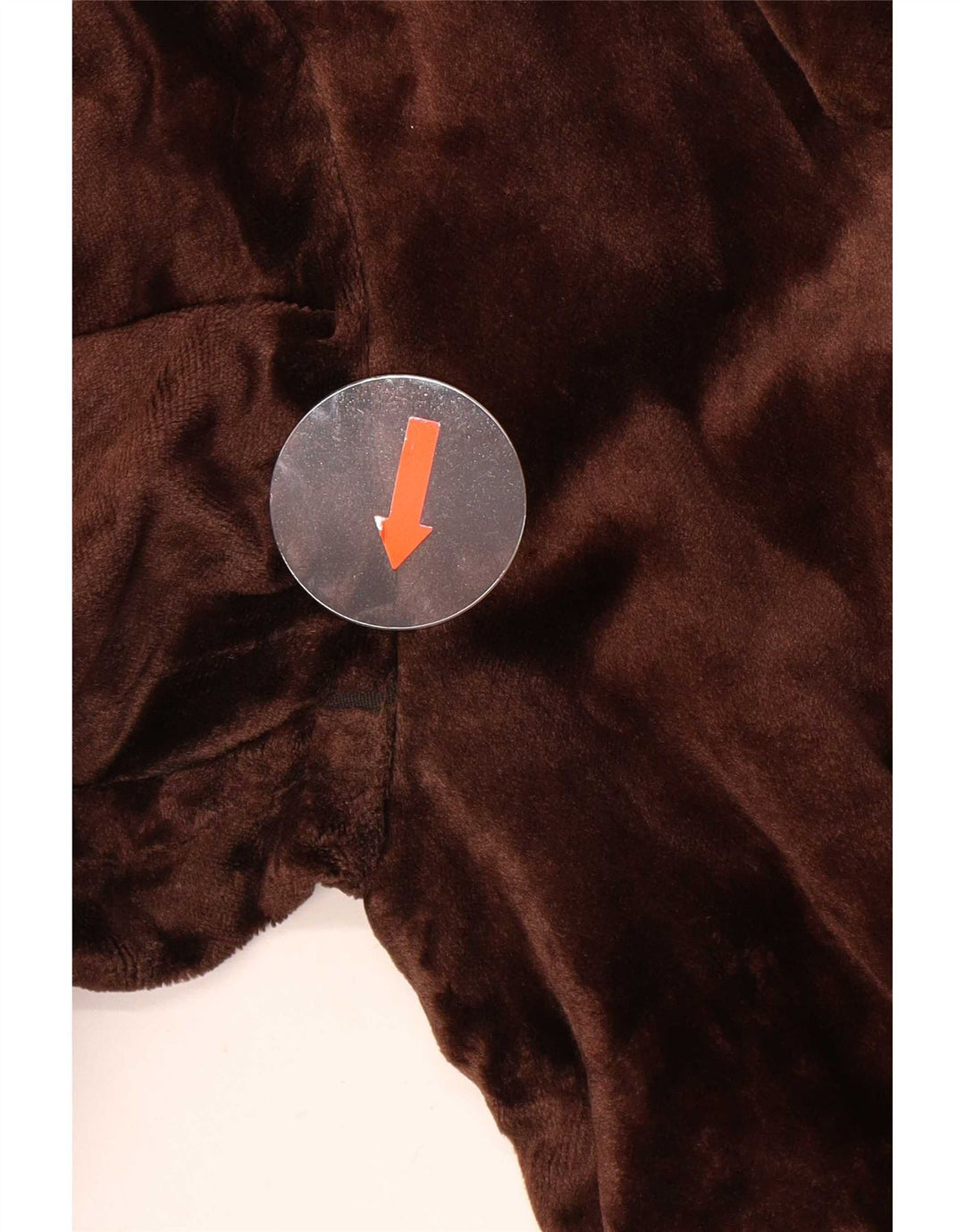 Soprabito vintage in velluto da donna UK 14 marrone medio