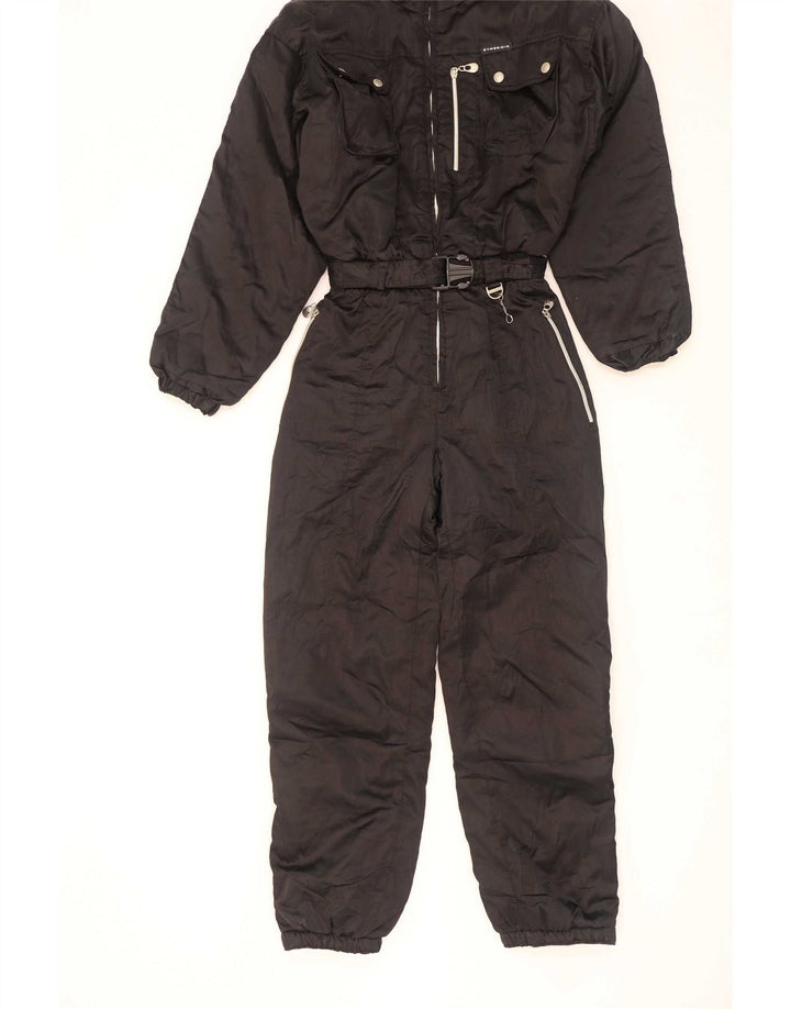 Tuta da sci vintage da donna IT 46 grande nera