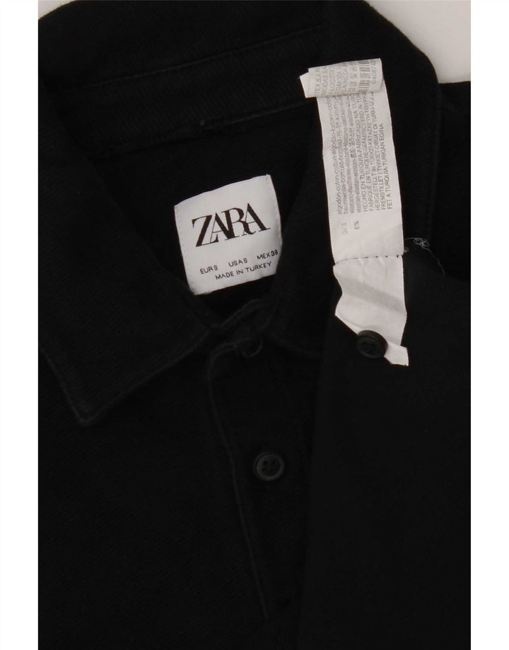 Polo Zara da uomo piccola in cotone nero