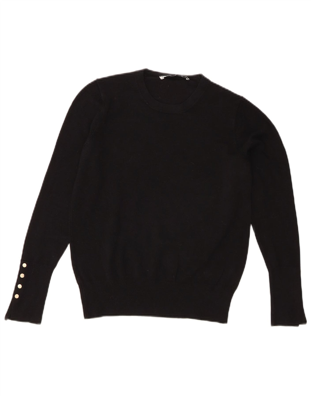 Maglione maglione girocollo da donna Zara UK 12 medio nero