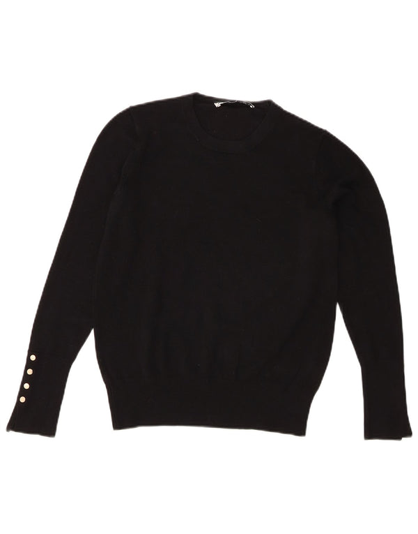 Maglione maglione girocollo da donna Zara UK 12 medio nero