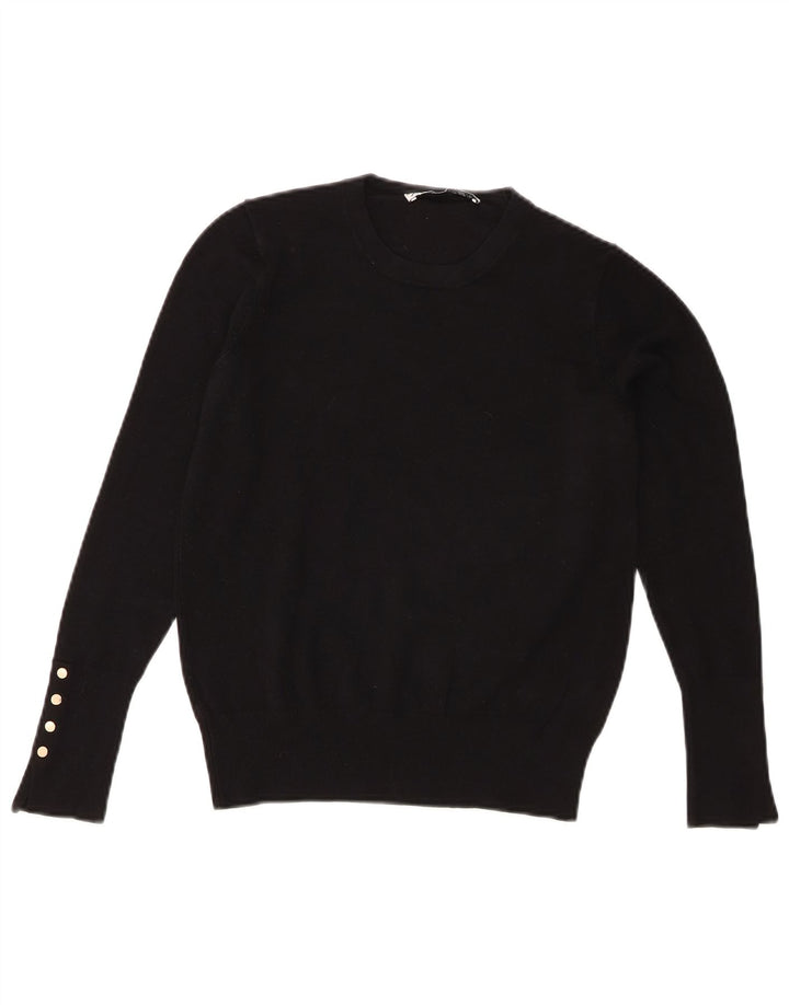 Maglione maglione girocollo da donna Zara UK 12 medio nero
