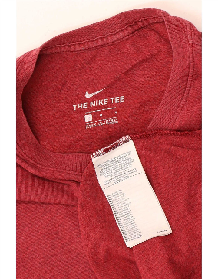 T-shirt da uomo Nike Top Large rossa in cotone
