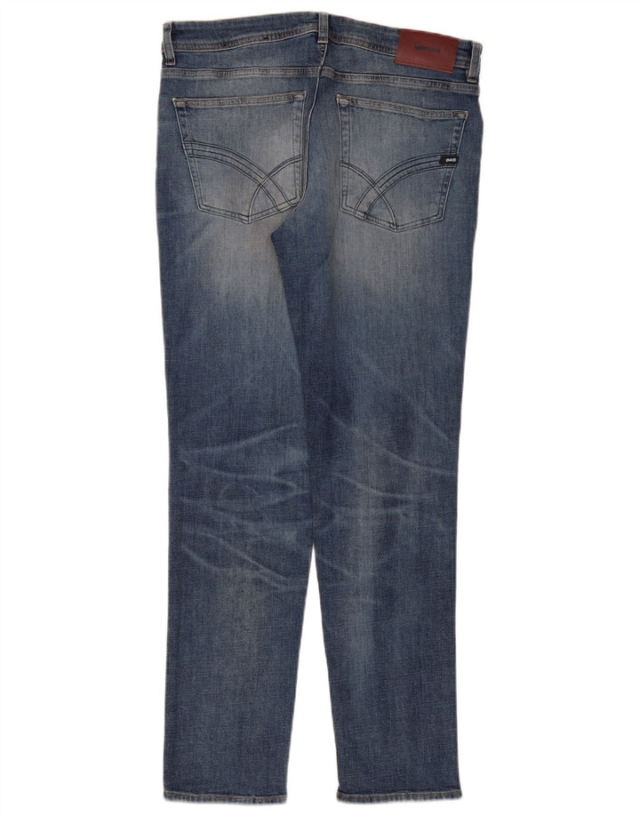 Jeans slim effetto consumato da uomo Gas W33 L30 Blu